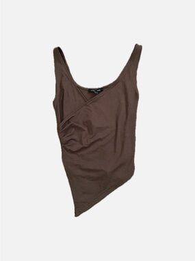 Urban Outfitters Brown Asymmetric Sleeveless Bodysuit